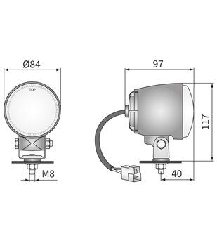 Wesem Halogeen Werklamp Rond H3