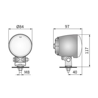 Wesem Halogeen Werklamp Rond H3