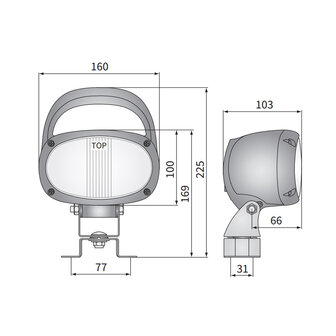 Wesem Halogeen Werklamp Ovaal H3