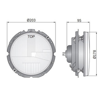 Koplamp VW Golf I, Lampglas: &Oslash;178mm