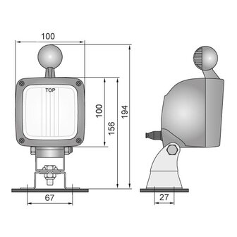 Wesem Halogeen Werklamp LKR5-FF + AMP-Faston