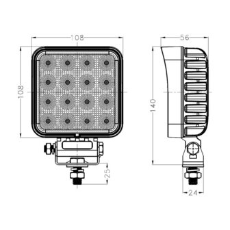 WERAM 48W LED Werklamp Vierkant 4320LM