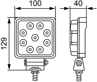 Hella S1500 LED Werklamp 12/24V 1500LM 80CM Kabel | 1GA 357 103-012