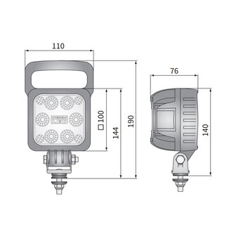 Wesem LED Werklamp 3000 LM + 50cm Kabel