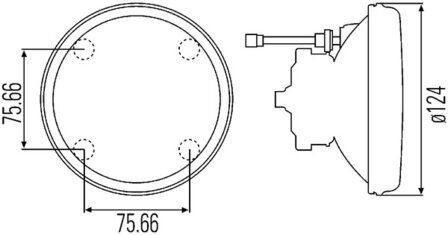 Hella Verstr &Oslash;120mm H3 met Standlicht | 1K2 006 147-031