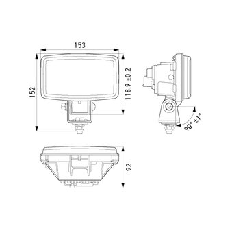 Hella LED Koplamp NovoLED met Beugel | 1SB 327 210-031