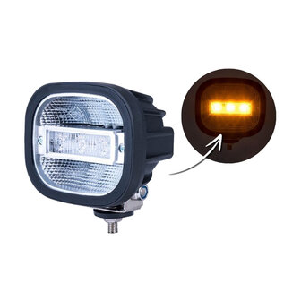 Horpol LED Werklamp Vierkant + Flitser | 12-24V