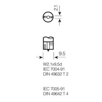 Osram 24V W5W LED Retrofit Wit W2.1x9.5d 2 Stuks