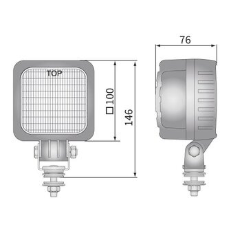 LED Werklamp Breedstraler 2500LM + AMP Faston