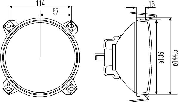 Hella Koplamp 12V H4 Met Standlicht | 1A3 005 649-007