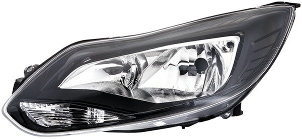 Hella Koplamp Ford Focus III 04/11- zwart Rechts H7 | 1EA 354 994-041