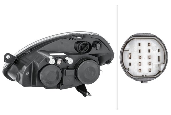 Hella Koplamp Lancia Y 09/06- Rechts H7/H3 | 1EB 270 521-441