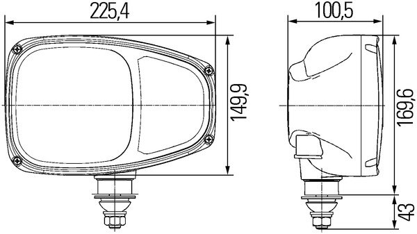 Hella Koplamp Combi 220 12V Deutsch Met Knipperlicht l | 1EE 996 174-251