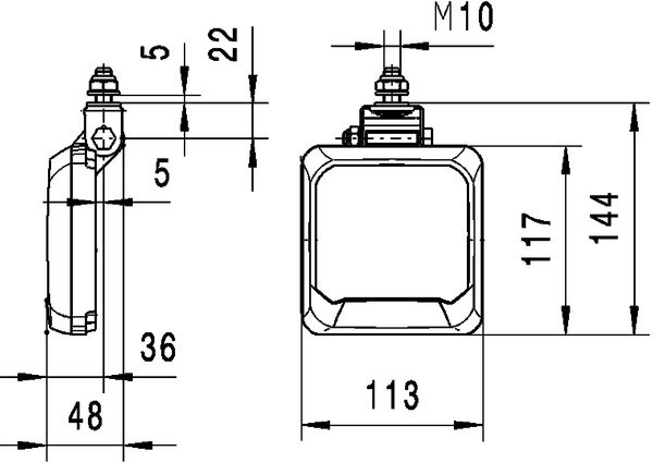 Hella Werklamp FlatBeam 500 led 9-33V hangend | 1GA 995 193-011