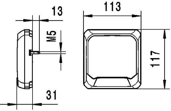 Hella Werklamp FlatBeam 500 led 9-33V wandmont | 1GA 995 193-021