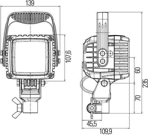 Hella Werklamp PowerBeam 3000 led 9-33V opsteek | 1GA 996 192-051