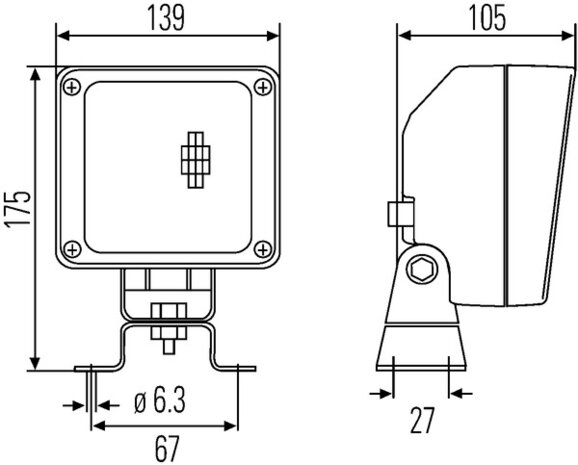 Hella Werklamp AS 200 HD Voorveld Verlichting | 1GA 998 532-011