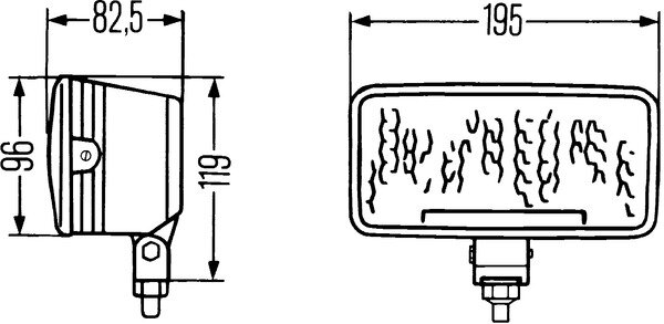 Hella Werklamp Torero 195X96mm wafeloptiek | 1GD 005 700-501