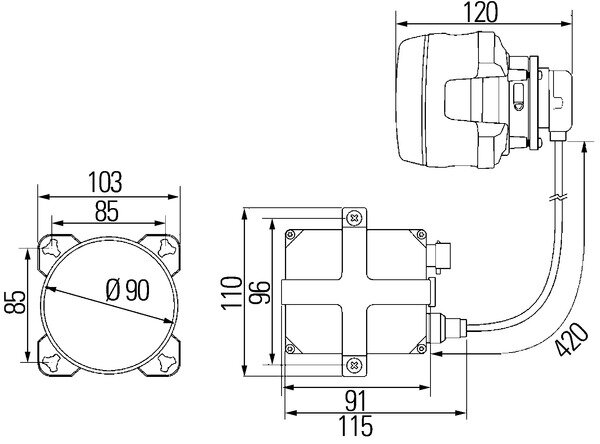 Hella Verstr xenon inbouw 12V Zonder Standlicht | 1K0 008 192-011