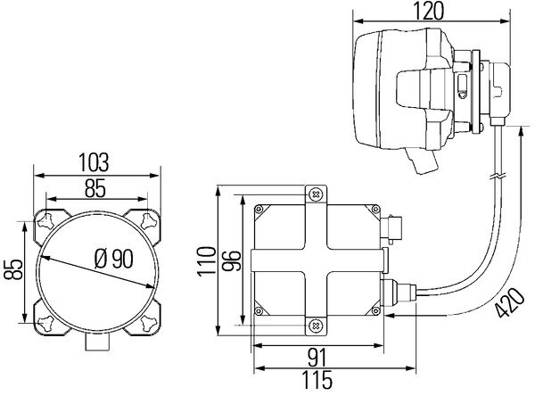 Hella Verstr xenon Inbouw 24V Met Standlicht | 1K0 008 192-027