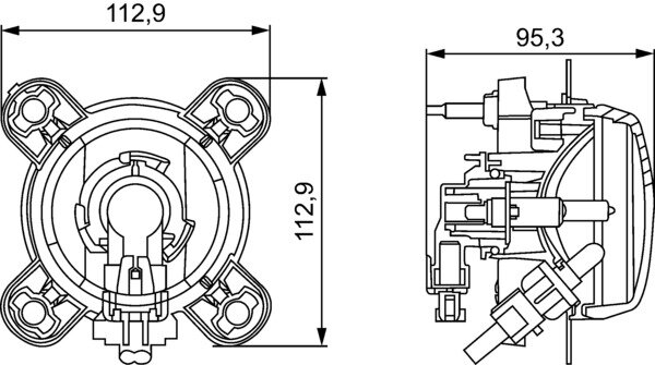 Hella Koplamp H1 met stadsl 12V | 1K0 257 043-507