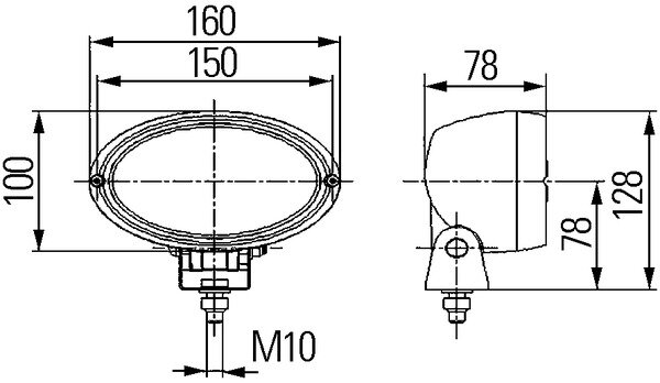 Hella Werklamp Oval 100 m/tril demp | 1GA 996 361-171