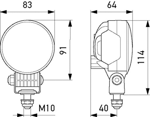 Hella Werklamp M70S verreik DT conn | 1G0 996 776-211
