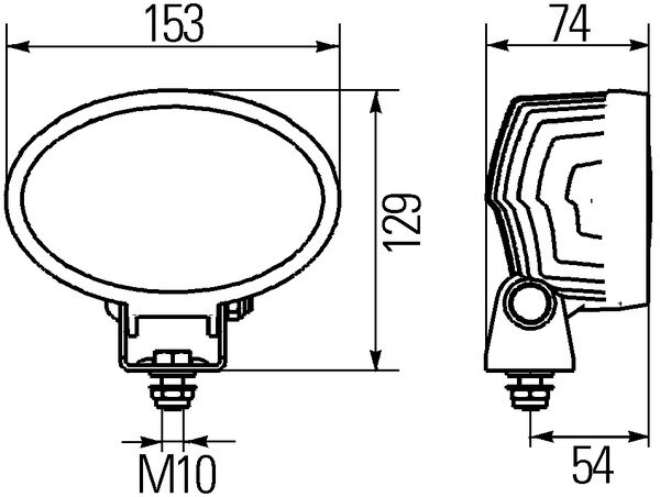 Hella Werklamp Oval 100 led 9-33V Voorveld Verlichting | 1GA 996 661-001