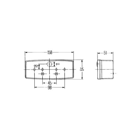 Hella Knipper-positielicht rechts | 2BE 003 184-061