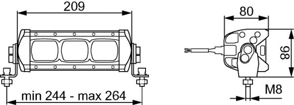 Hella Werklamp VF LBX 220 led 10-30V 220mm | 1GE 360 000-002