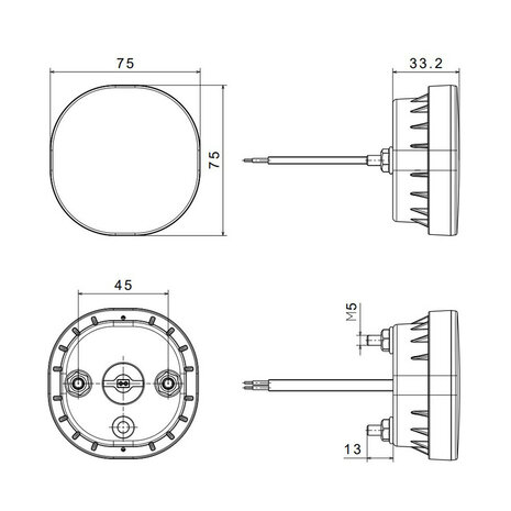 Fristom FT-400 LED Mistlamp Kabel