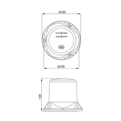 Dasteri LED Zwaailamp DSL-W500L.05 Oranje