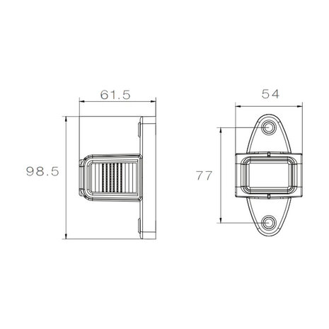 Aspöck LED Markeringslamp Superpoint IV Kort | Rechts