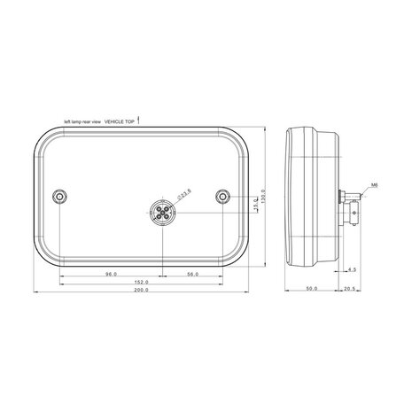 Fristom FT-270 LED Achterlicht Links 4-Functies Canbus 12V