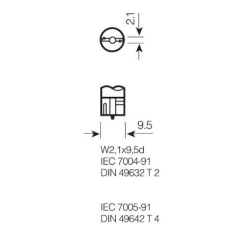 Osram W5W LED Retrofit Wit W2.1x9.5d 2 Stuks