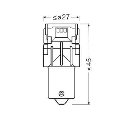 Osram P21W LED Retrofit Wit 12V BA15s 2 Stuks