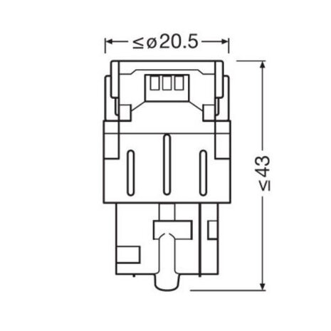 Osram W21W LED Retrofit Wit 12V W3x16d 2 Stuks