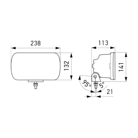 Hella Jumbo 320 Full-LED Verstraler Staand Zwart Met LED Stadslicht | 1FE 016 773-001