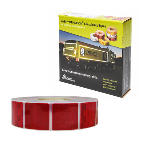 Avery V-6792 Contour Reflectietape Rood | Rol 50M