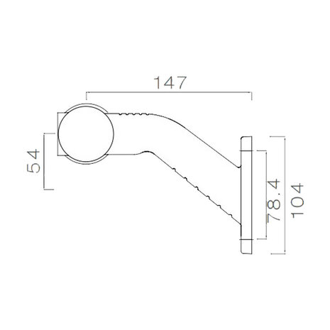 Aspöck LED Markeringslamp Superpoint III Schuin | Links