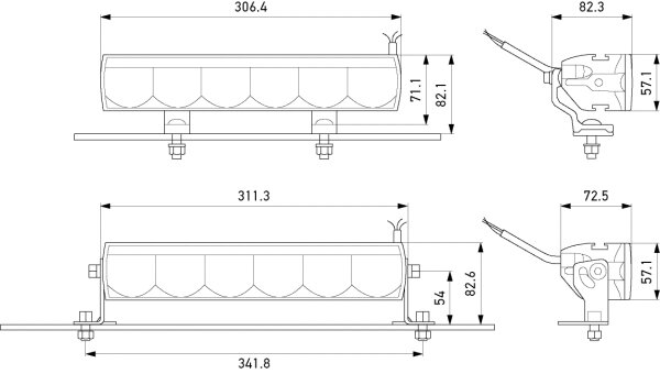 Hella Valuefit LBE320 LED Lightbar + Stadslicht | 1FE 358 154-001