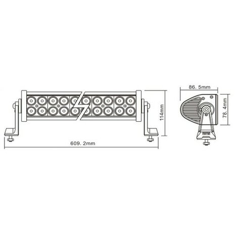 120W LED Lightbar Combi