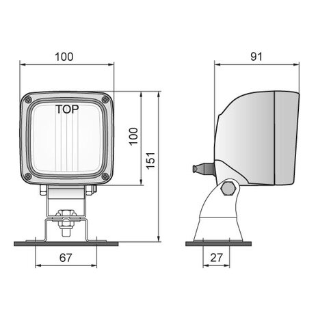 Wesem Halogeen Werklamp LKR5-FF + AMP-Faston