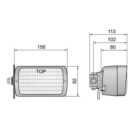 Wesem Halogeen Werklamp H3 zijbevestiging