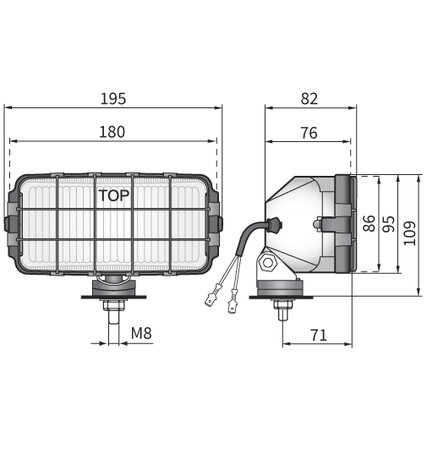 HP2 Halogeen Mistlamp Geel