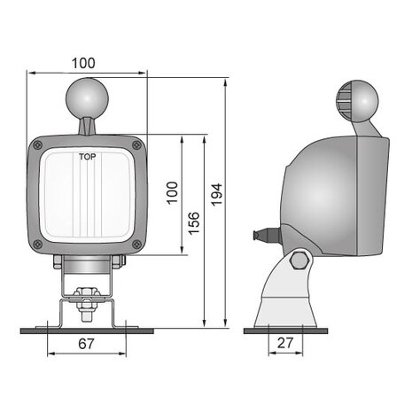 Wesem Halogeen Werklamp LKR5-FF + AMP-Faston