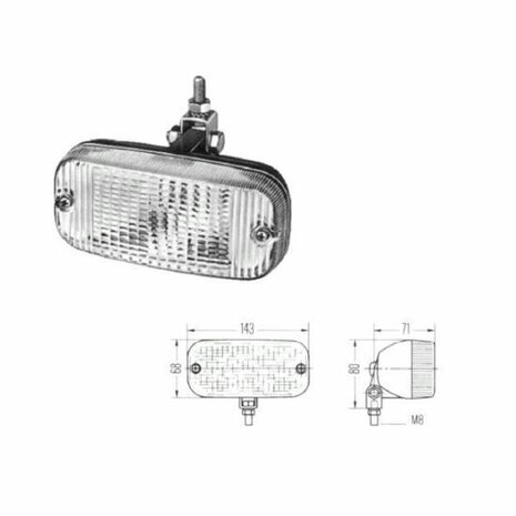 HELLA (TALMU) Dagrijverlichting 21W 143x68x77mm | 2PT 964 296-071