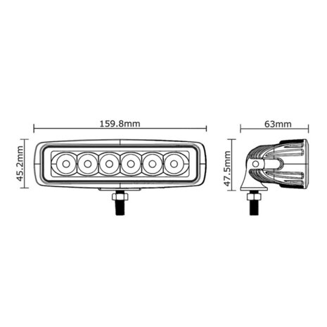 18W LED Verstraler Rechthoekig Basis