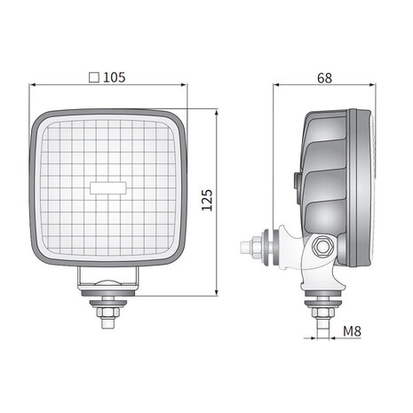 Wesem CRK2 LED Werklamp 800 LM + 50cm Kabel