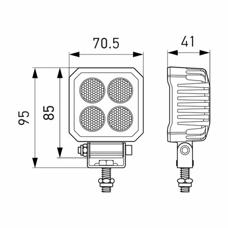 Hella 24W LED Werklamp TS1700 3m Kabel | 1GA 357 110-012